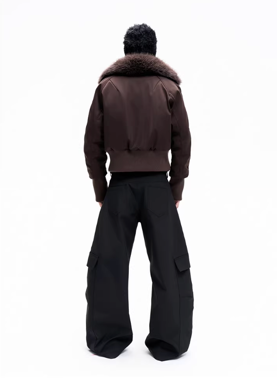 Cropped duck down jacket