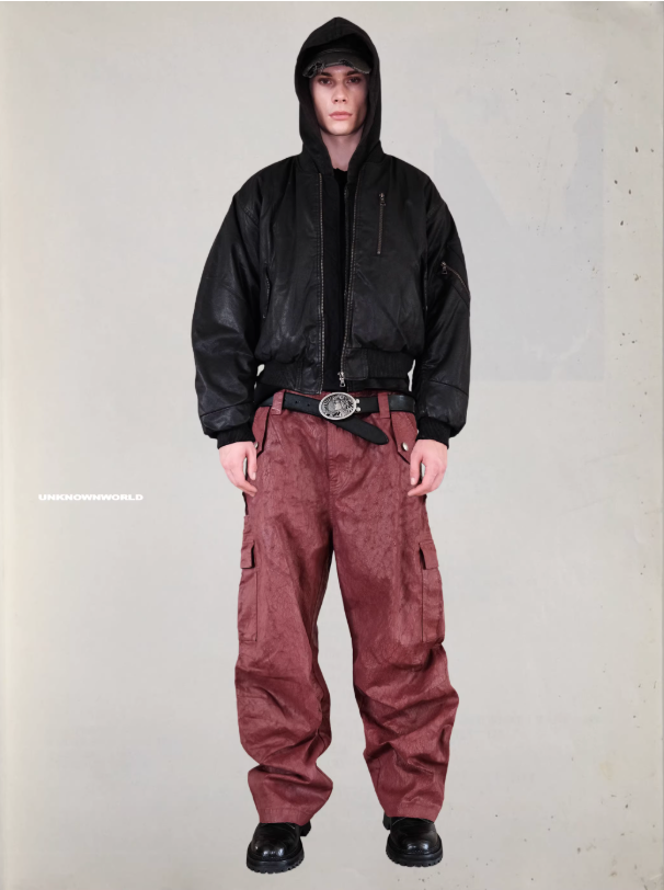 Waxed Wool Padded Thickened Bomber Cotton Jacket
