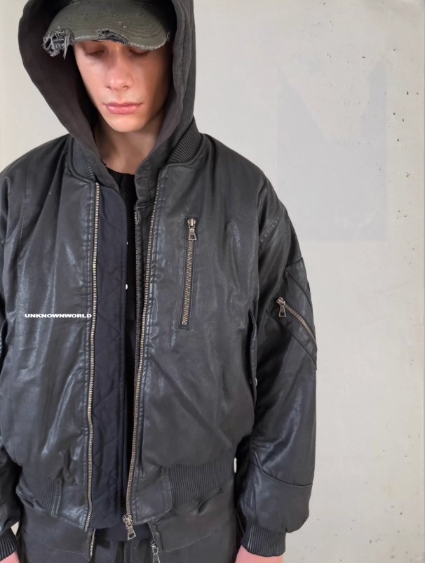 Waxed Wool Padded Thickened Bomber Cotton Jacket