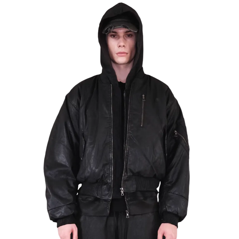 Waxed Wool Padded Thickened Bomber Cotton Jacket