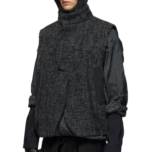 Jacquard Tweed Padded Vest