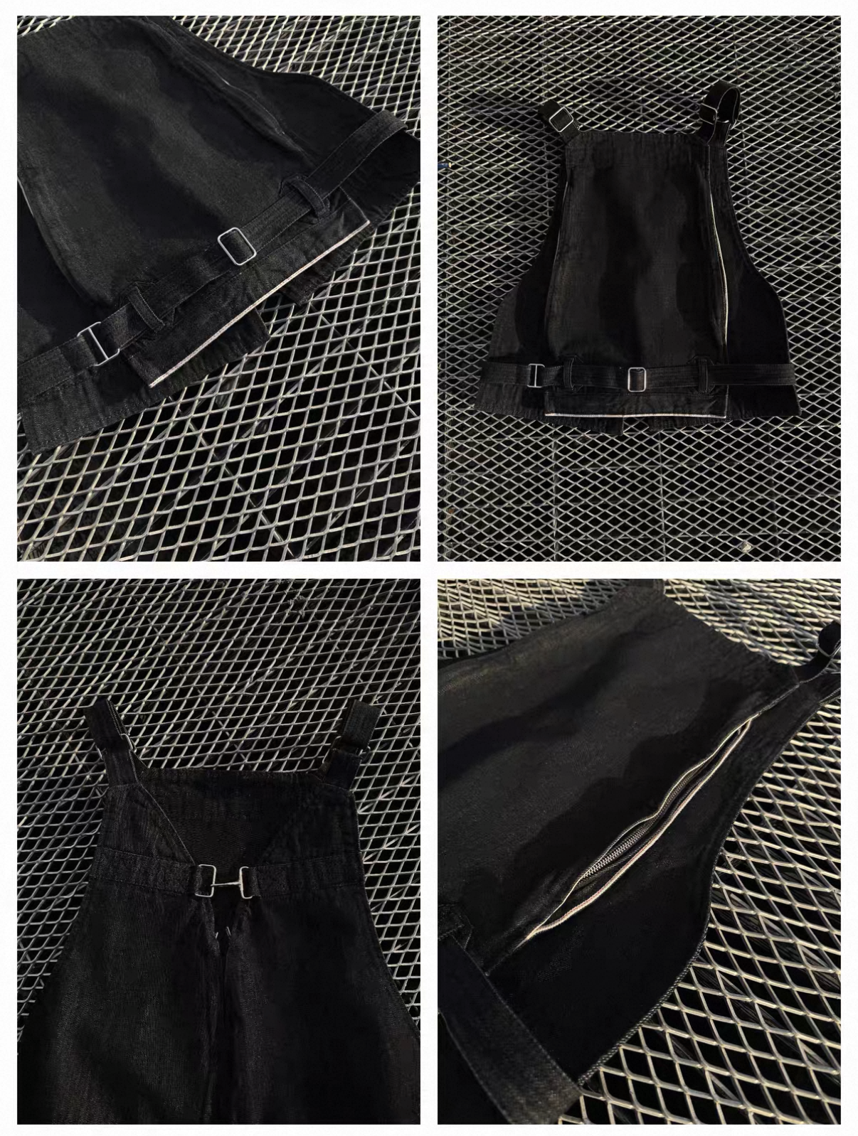 Black Red Ear Denim Vest