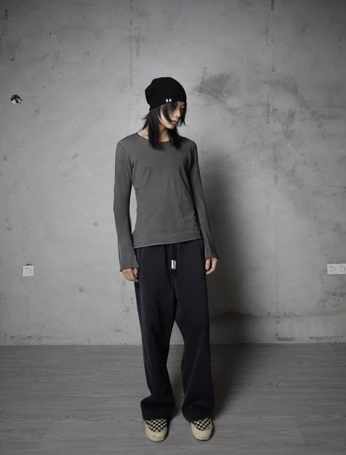 Reversible Overlock Long Sleeve T-shirt