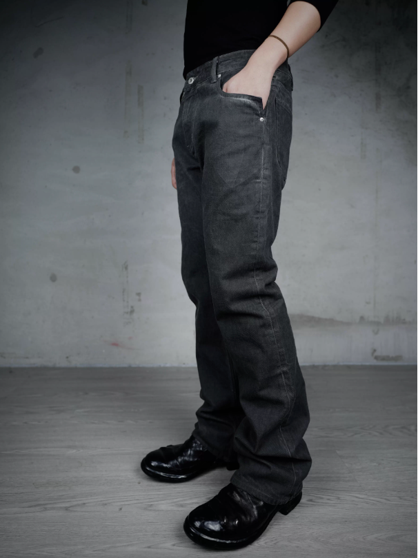 Object dyed boot cut denim jeans