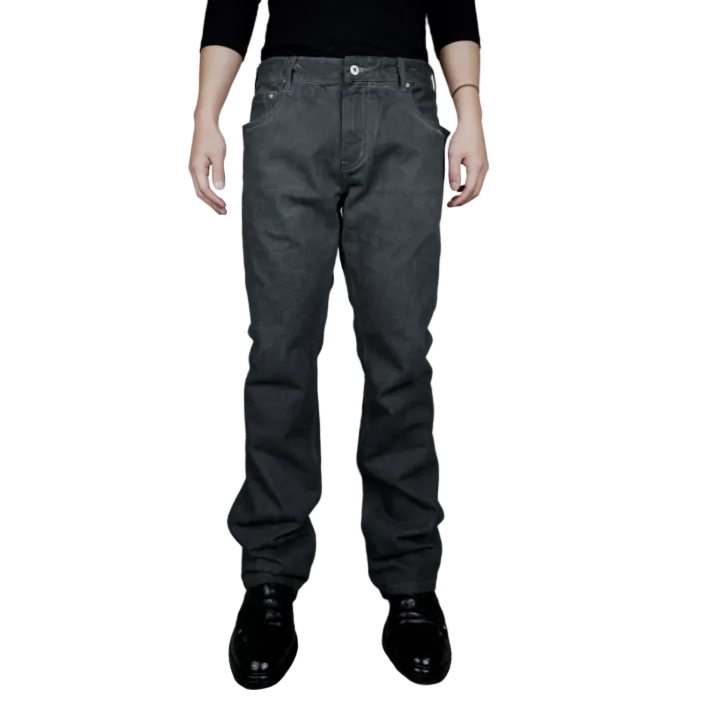 Object dyed boot cut denim jeans