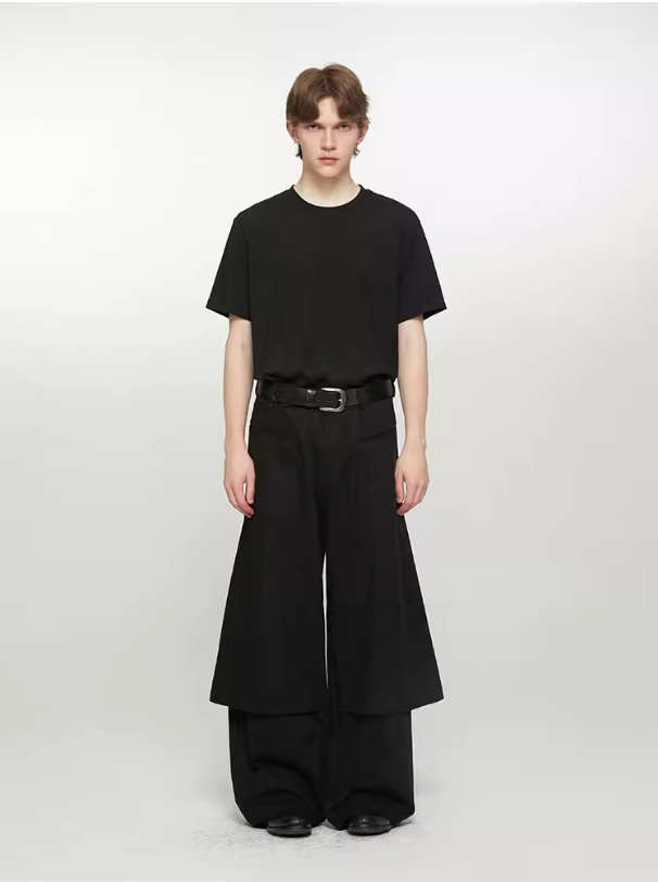 Double-layer cargo trousers