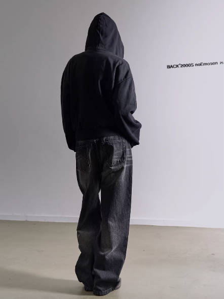 washed baggy studs Jeans