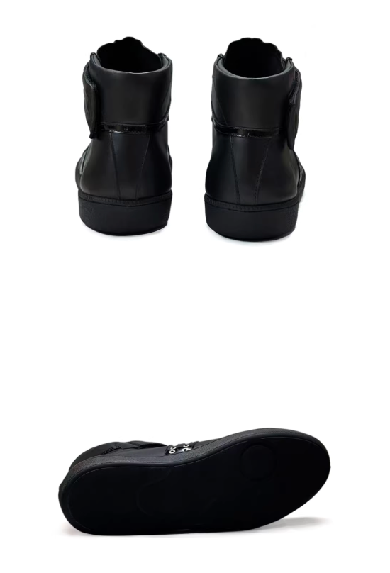 Cowhide Vintage Stud High-Top Sneakers