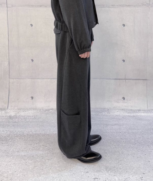 3D tailored pockets draped trousers