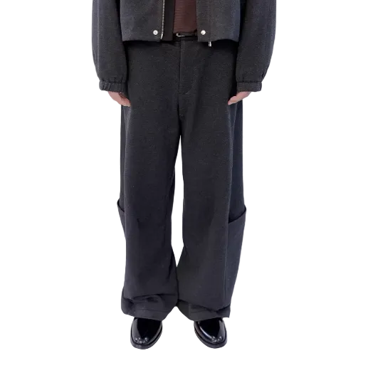 3D tailored pockets draped trousers