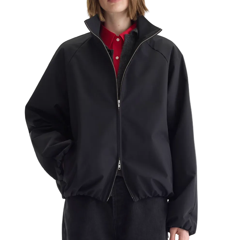 Nylon Stand Collar Balloon Jacket