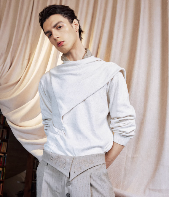 "bone-to-the-bone" knit sweater