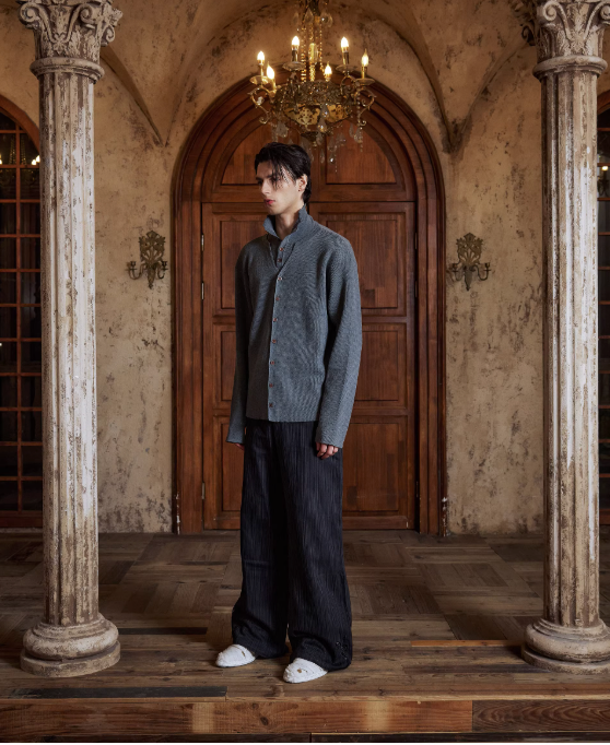 "Po Jing" fake layered cardigan