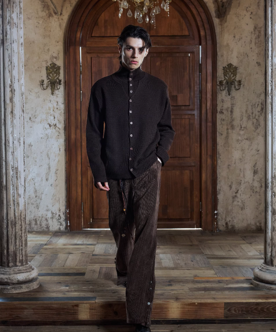 "Po Jing" fake layered cardigan