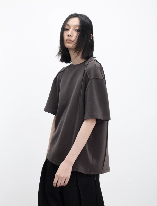 Structure division short sleeve t-shirt
