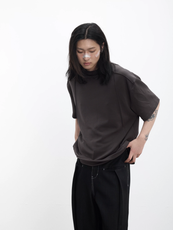 Structure division short sleeve t-shirt
