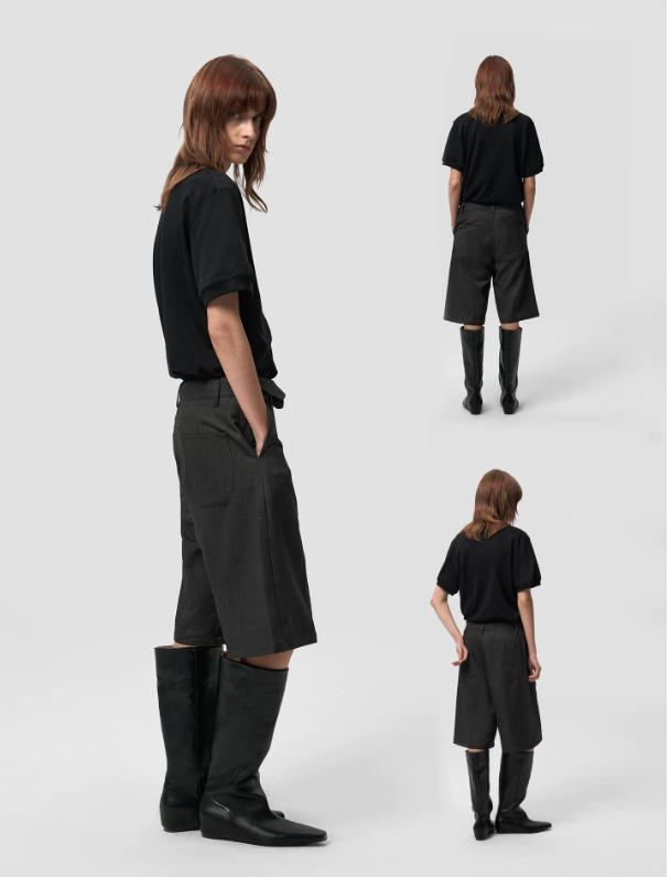 Double Neck Short Sleeve T-Shirt