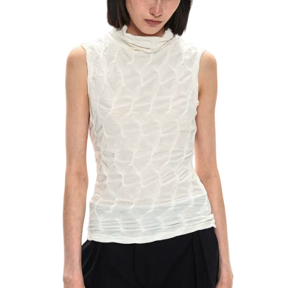 Honeycomb Plaid Shoulder Vest