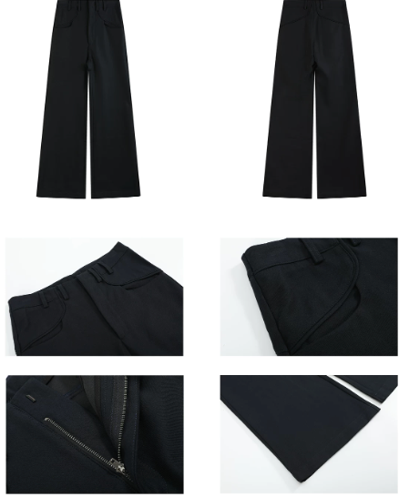Pocket-cut bootcut trousers
