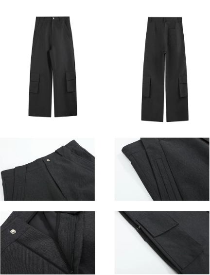 Waterproof multi-pocket straight Jeans