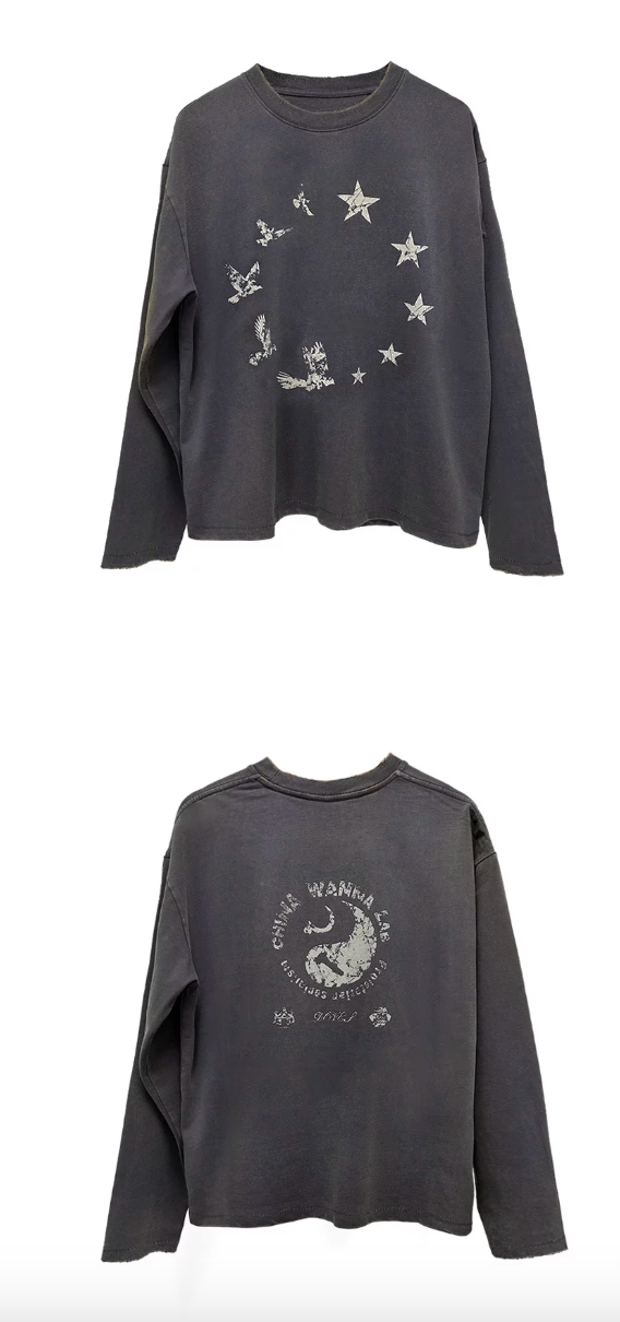 Vintage distressed long sleeve T-shirt