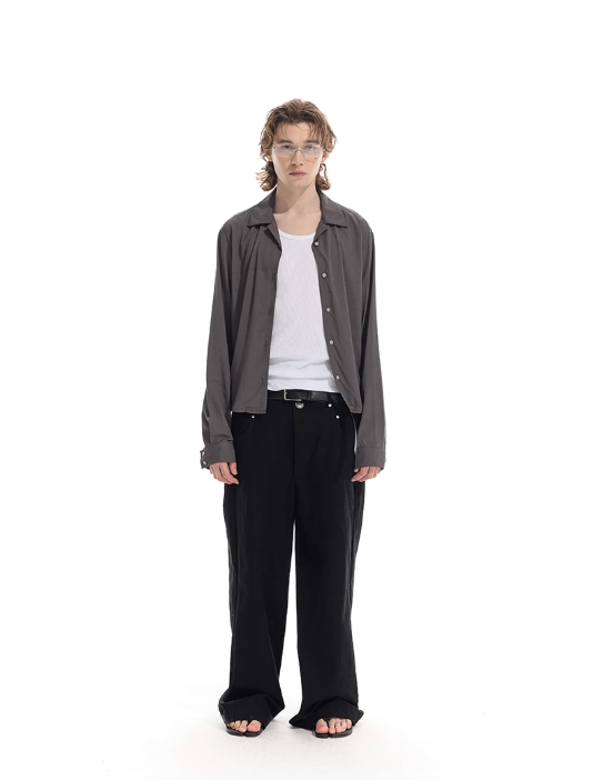 Slim basic long sleeve shirt