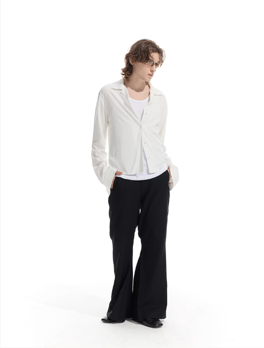 Slim basic long sleeve shirt