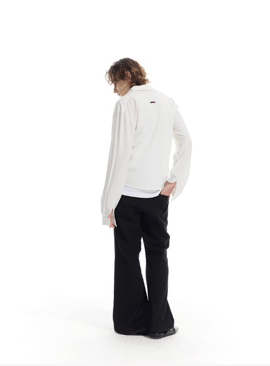 Slim basic long sleeve shirt