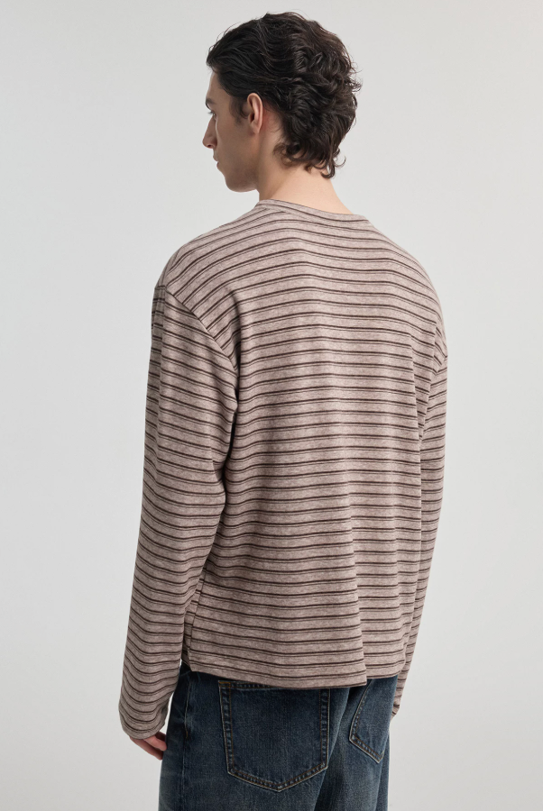 Striped long-sleeve T-shirt
