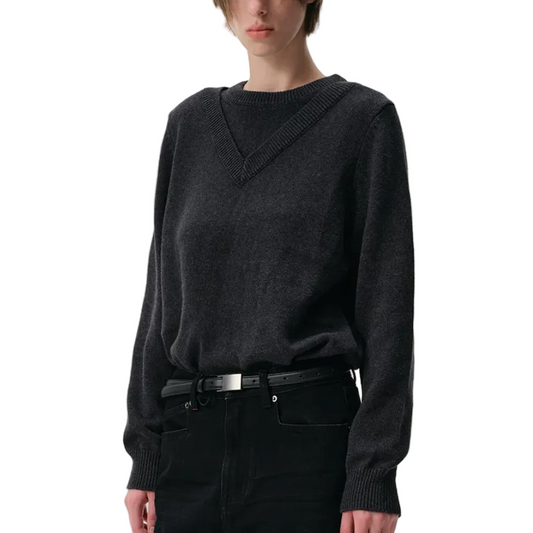 Double-layer slimfit knit