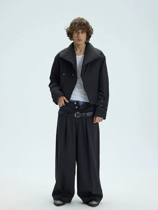 Single-button Short Padded Jacket