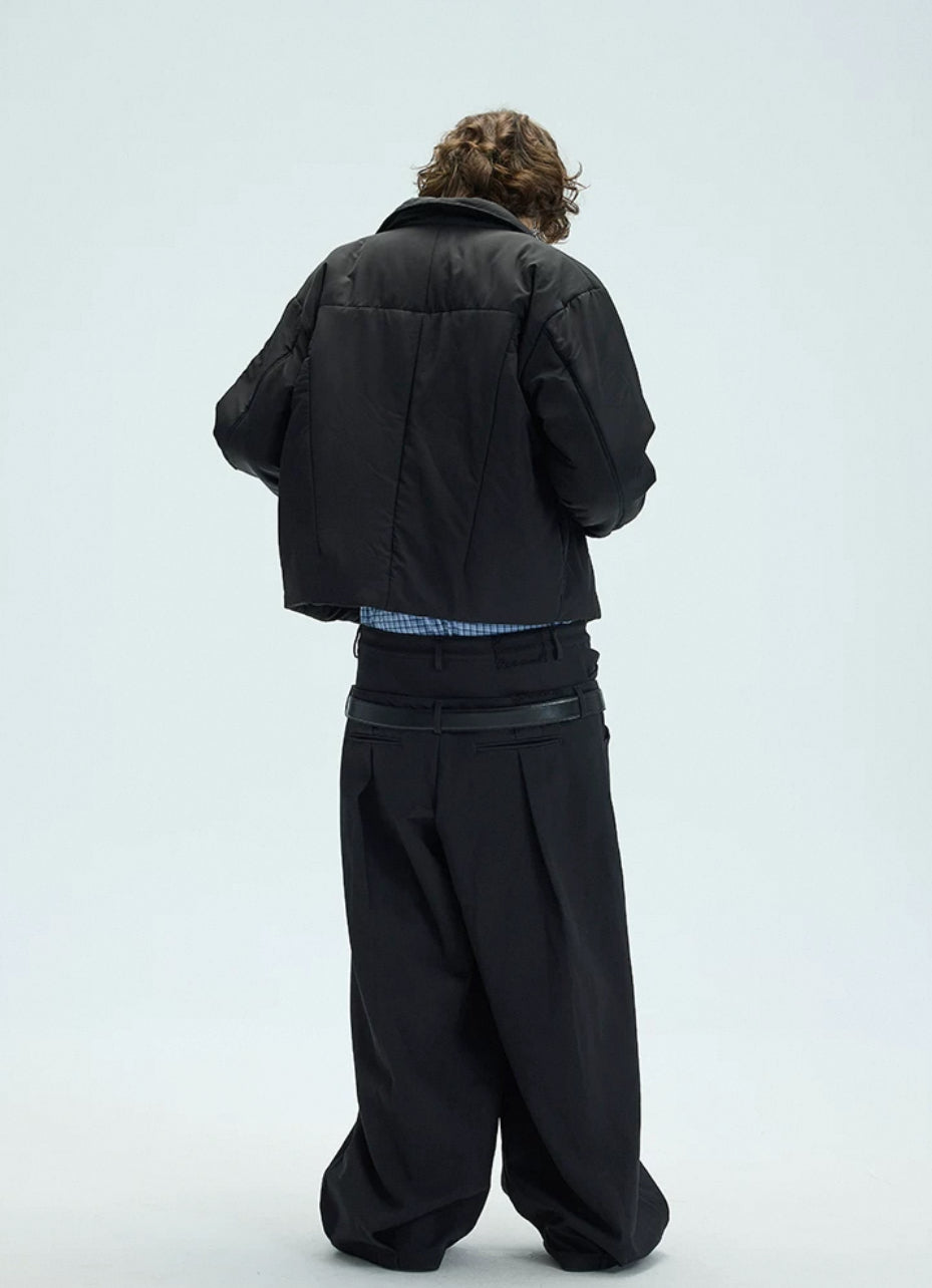 Single-button Short Padded Jacket