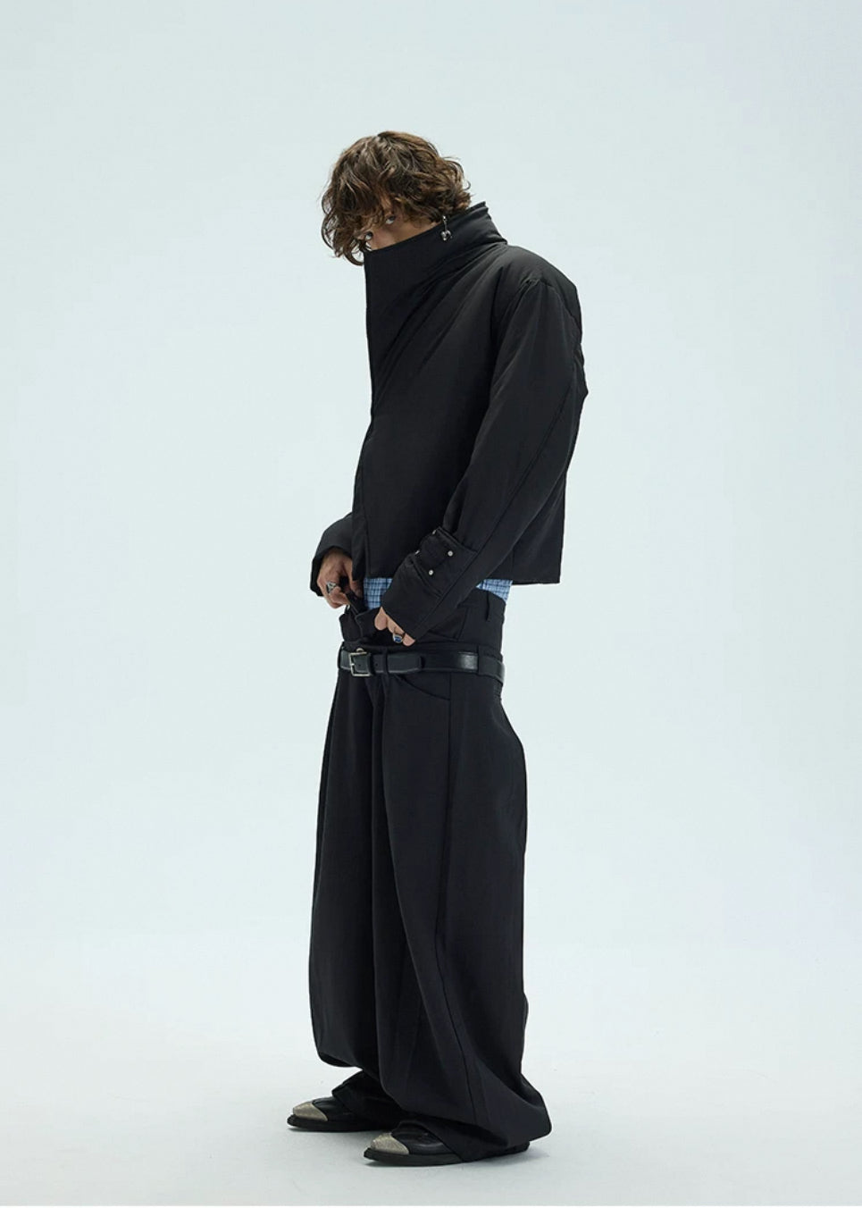 Single-button Short Padded Jacket