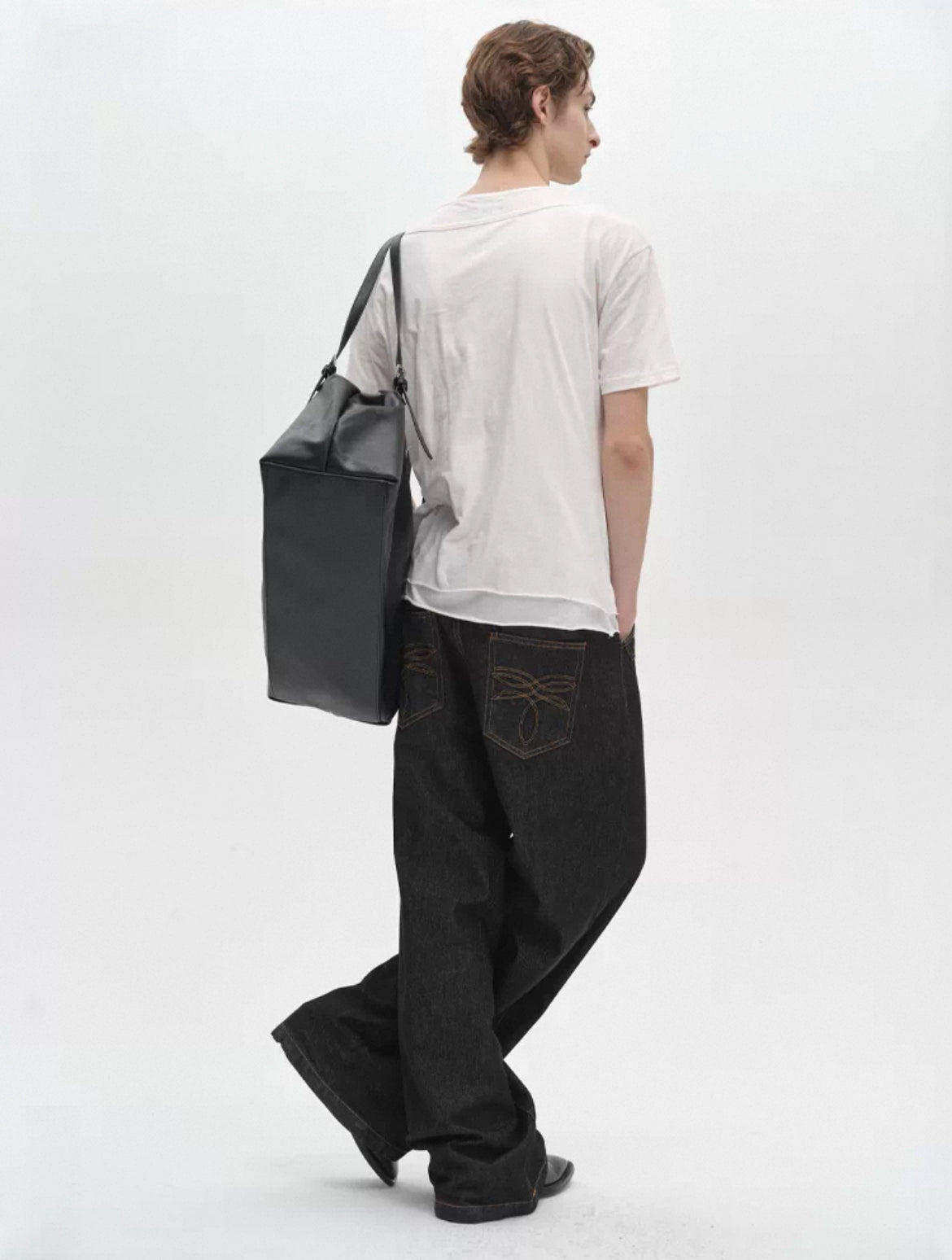 Layered Henley Collar short sleeve T-shirt
