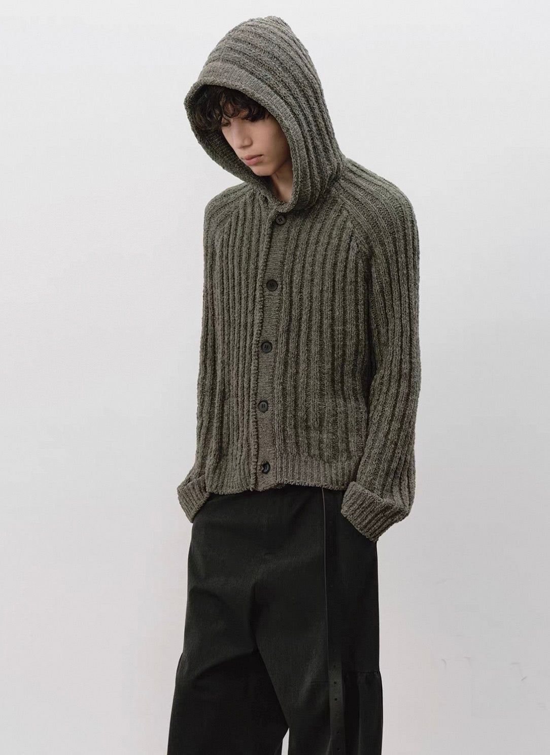 Knit Hooded Sweater