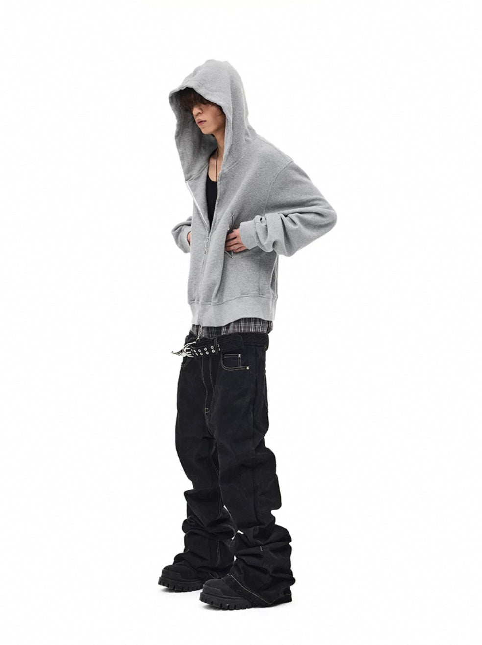 Studs Zip Hoodie