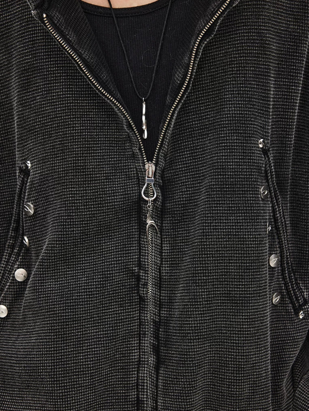 Studs Zip Hoodie