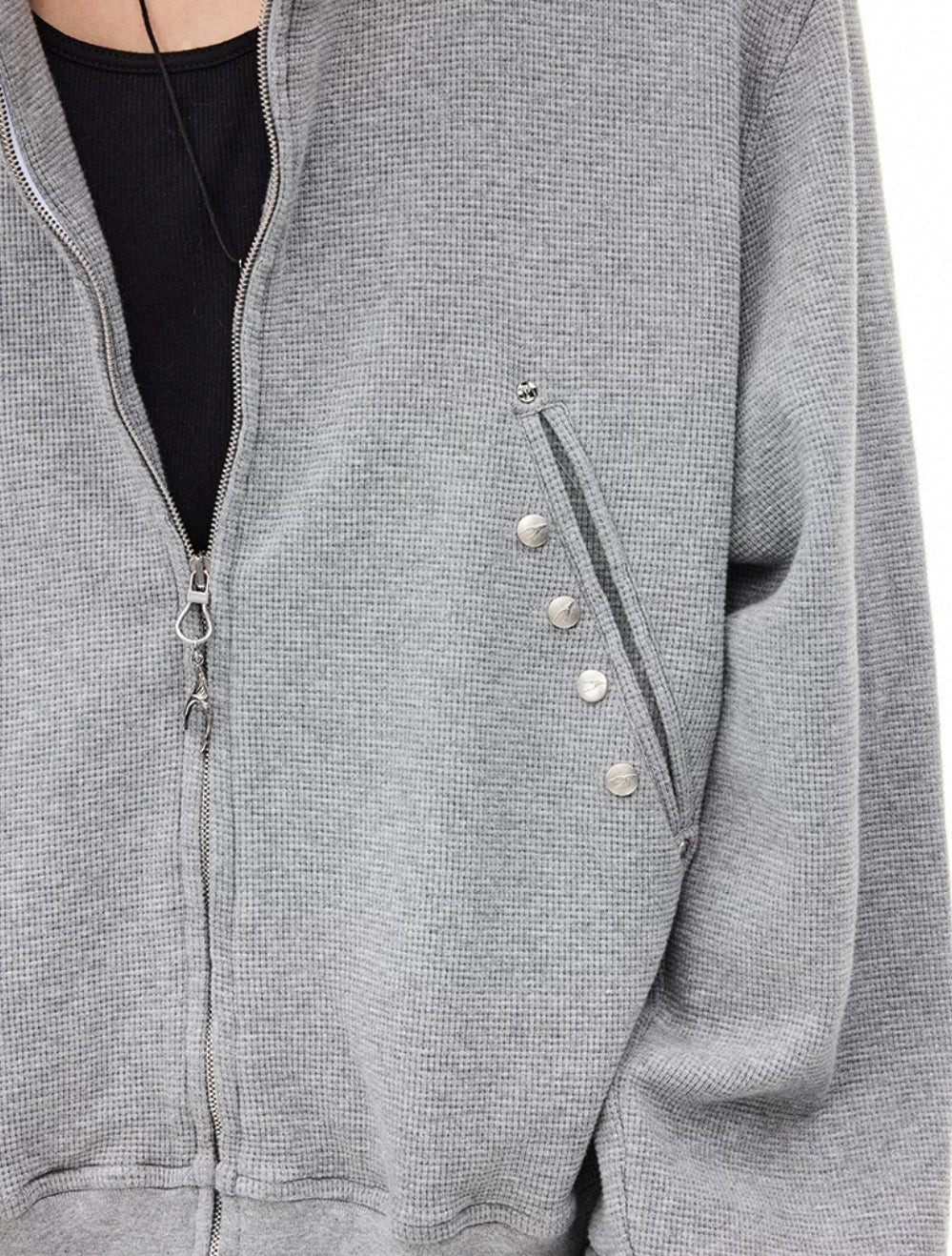 Studs Zip Hoodie