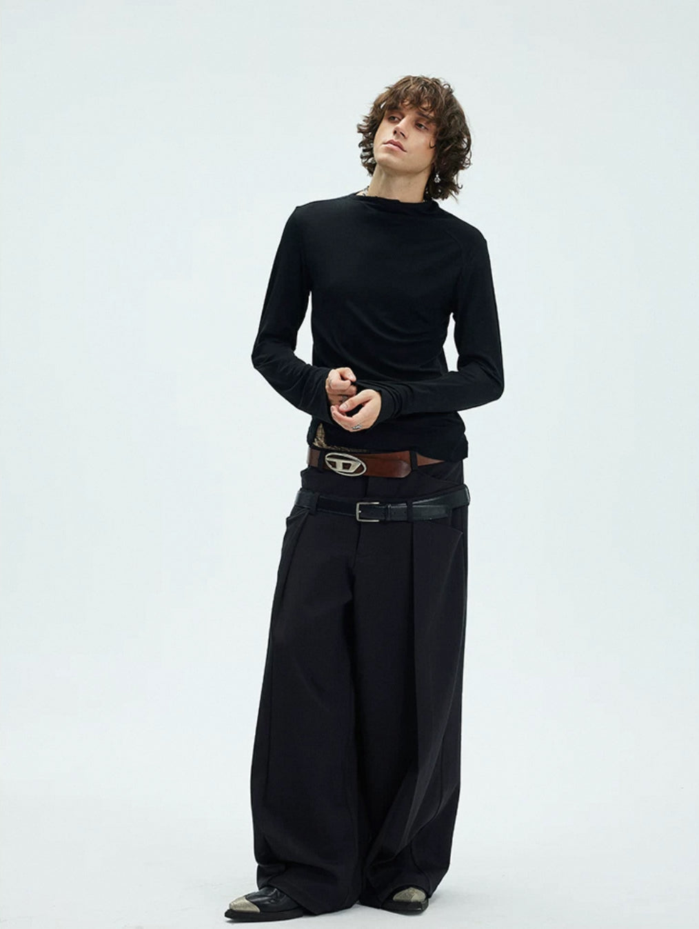 Double Waist Baggy Trouser