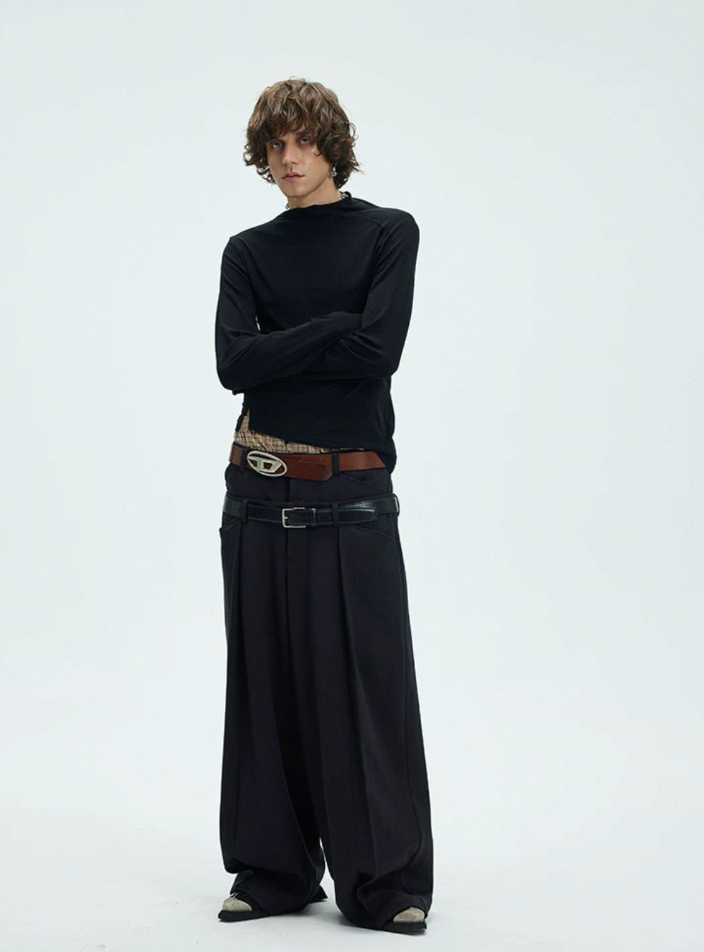 Double Waist Baggy Trouser