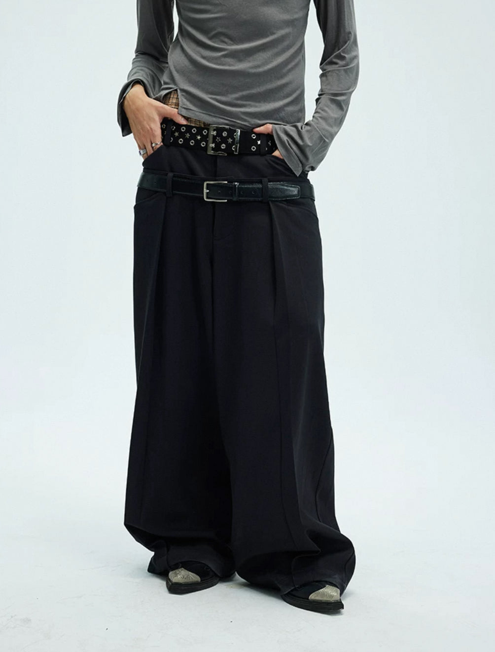 Double Waist Baggy Trouser