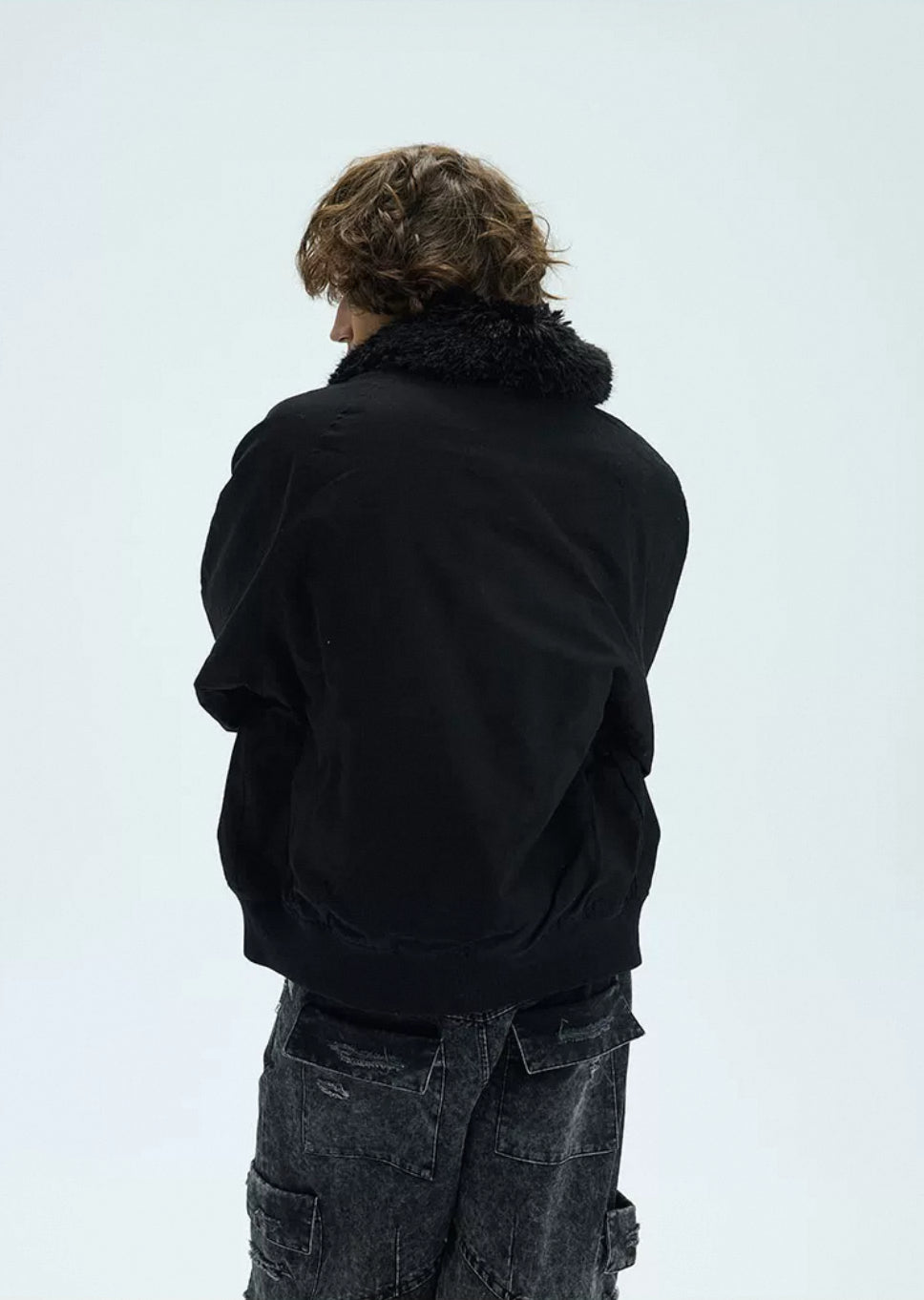 Fur Collar Padded Bomber Jacket
