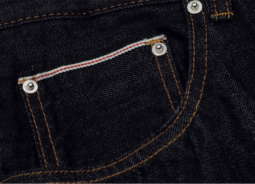 Okayama raw cow loose straight jeans