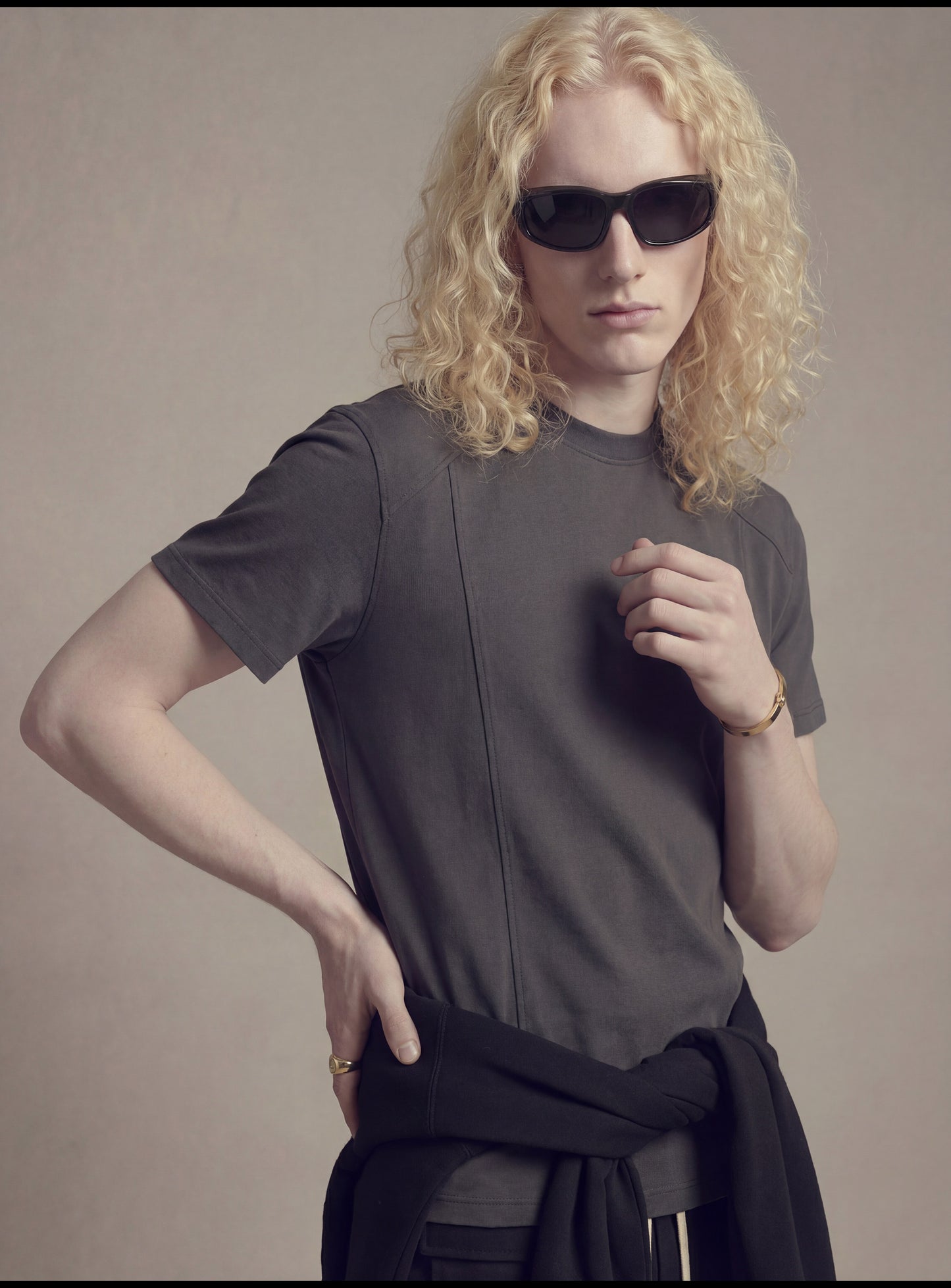 Patchwork short-sleeve T-shirt