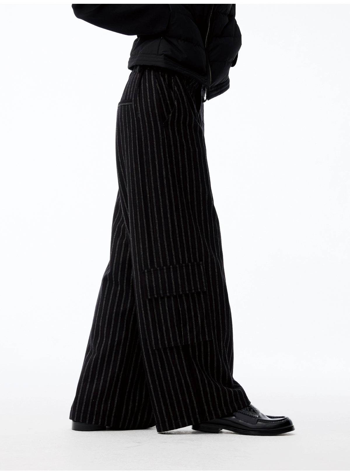 Striped Woolen Cargo pants