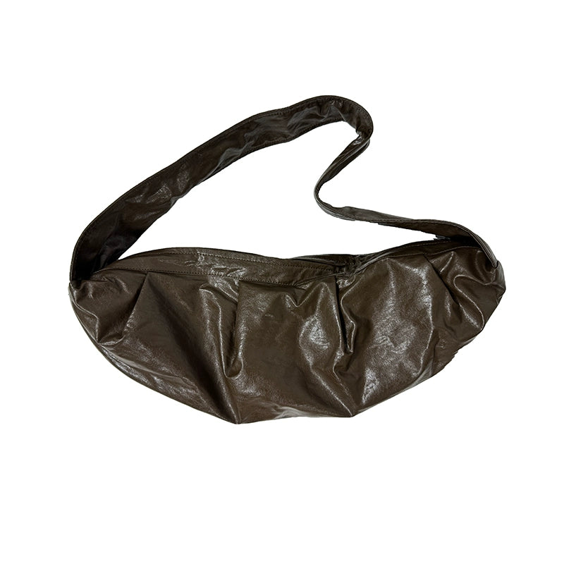 NATURAL TEXTURE LEATHER SHOULDER BAG