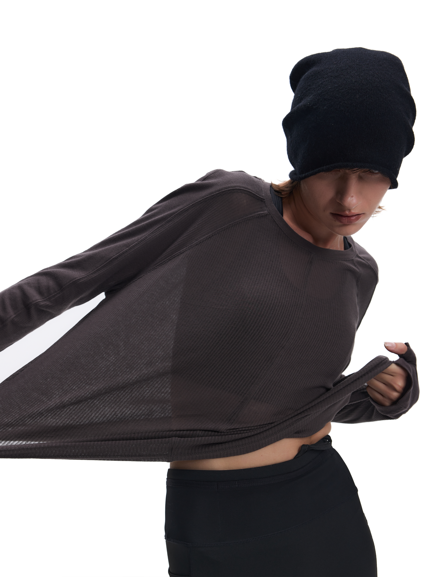 Sun-Protection 3D Cut-Out Long-Sleeve T