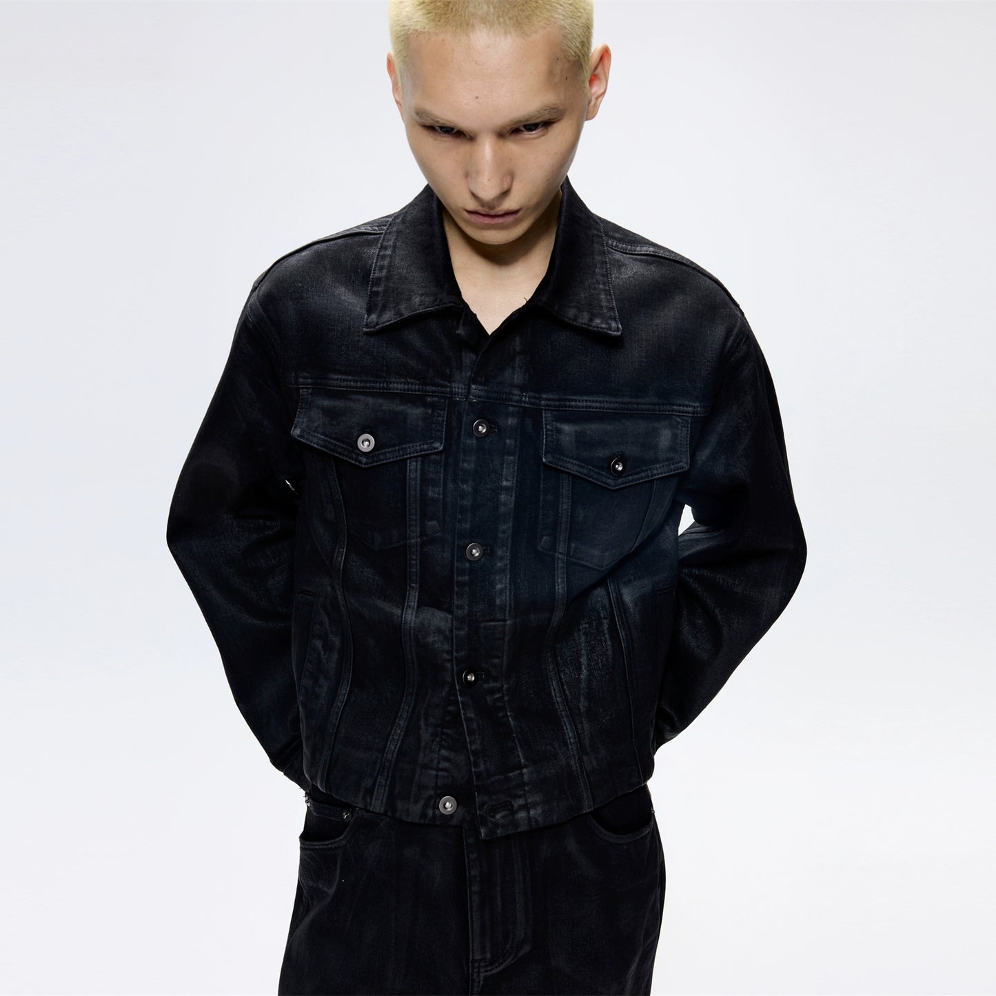 Hand Brushed Wax Denim Jacket