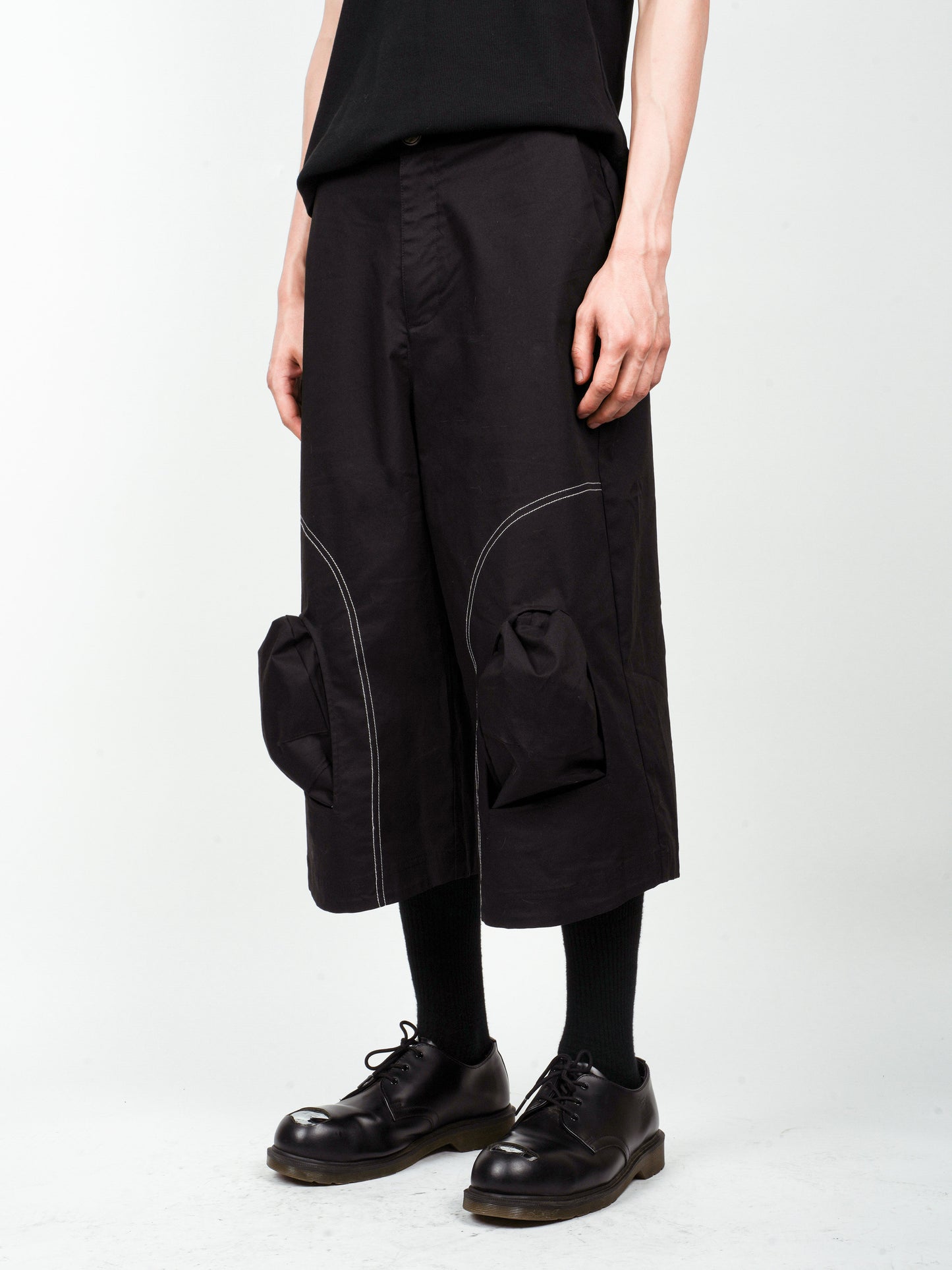 Wide Leg Dark Shorts