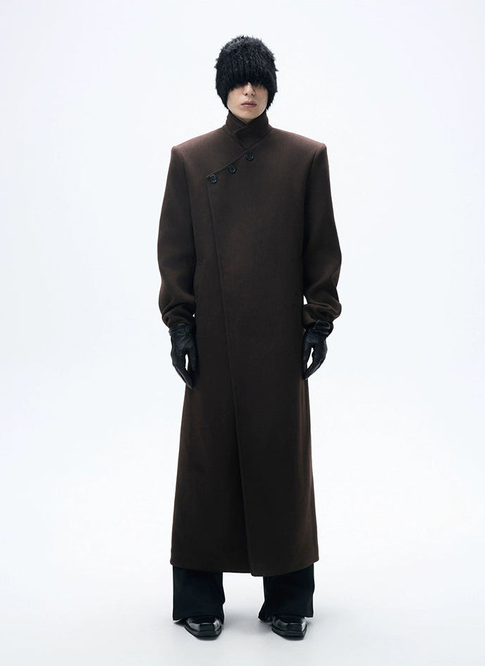 Buckle Wool Long Coat